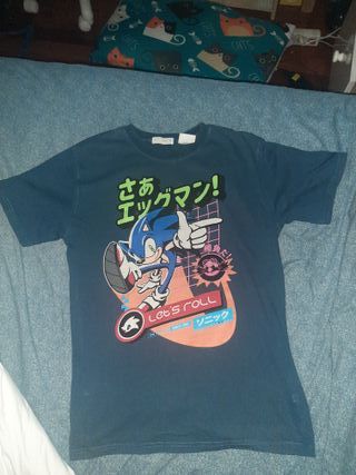 Camiseta Sonic con Kanji Azul