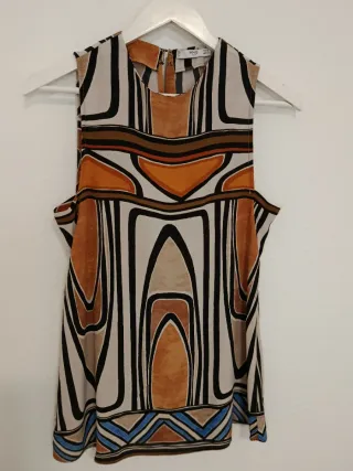 Blusa Mango Estampada Verano Talla S