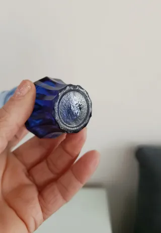 Coppia piccole lampade olio vintage vetro