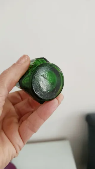 Coppia piccole lampade olio vintage vetro