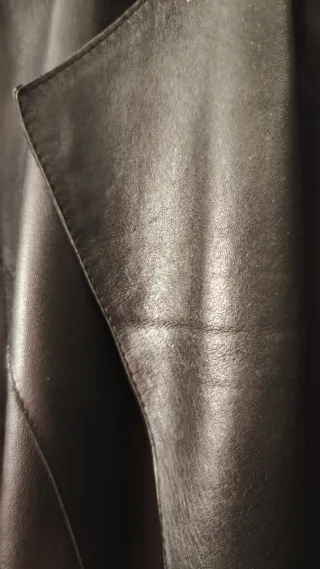 Abrigo de cuero ALBERTY AZOULAY negro