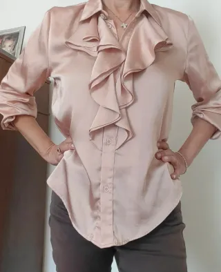 Camicetta donna elegante oro rosa