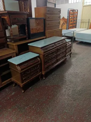 Cómoda y 2 Mesitas de Noche Mármol