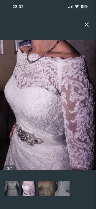 Vestido de Novia Encaje Blanco