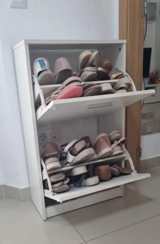 Zapatero blanco 2 puertas