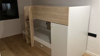 Litera infantil madera y blanca