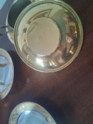 2Set da 6Tazzine Caffè Porcellana e Metallo Dorato