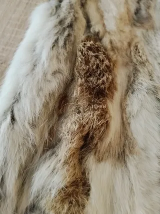 Chaleco pelo conejo tricolor Okeysi Talla Única M