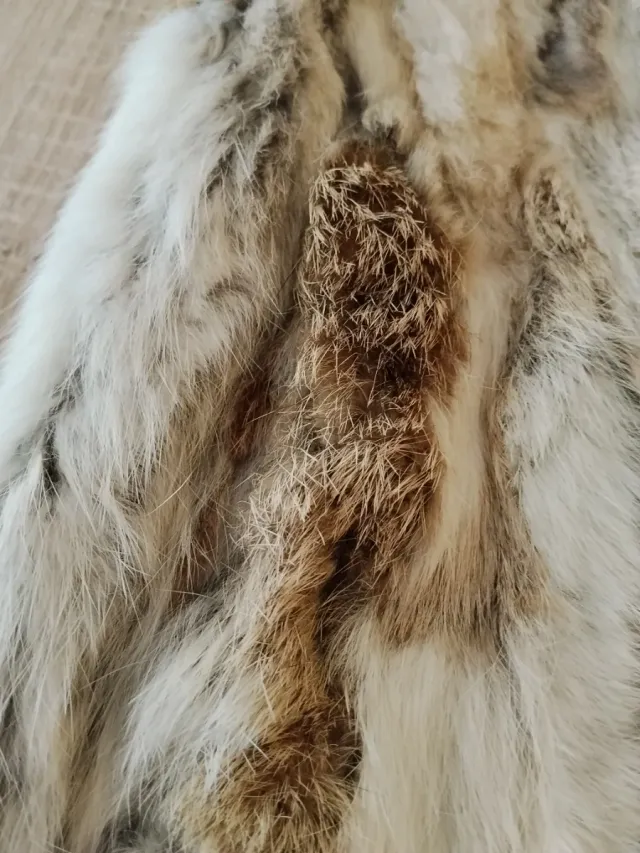 Chaleco pelo conejo tricolor Okeysi Talla Única M