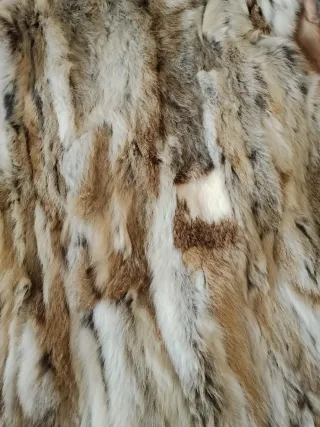 Chaleco pelo conejo tricolor Okeysi Talla Única M