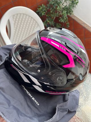 Casco Moto Scorpion Exo 491 Negro/Rosa