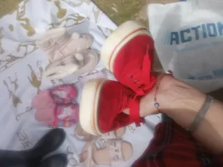 Zapatillas Mustang Chica rojas talla 38