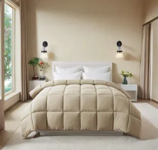 Edredón Cama Acolchado para camas 160/180 beige