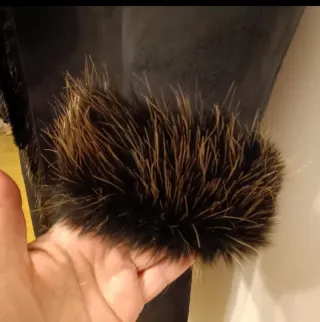 Abrigo sintético forrado de pelo