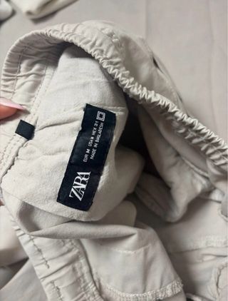 Pantalón Cargo Zara Hombre Beige