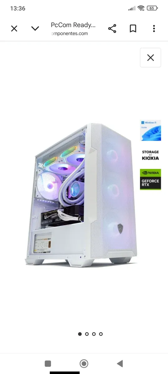 PC Gaming Blanco como Nuevo
