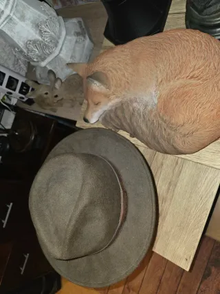 Sombrero de caza verde, con soporte, talla 58