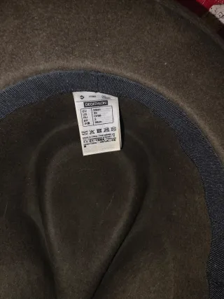 Sombrero de caza verde, con soporte, talla 58