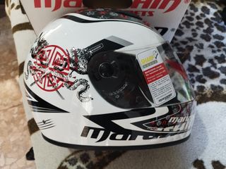 Casco Integral Marushin XL Blanco/Rojo