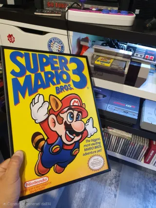 Poster A3 Super Mario Bros 1-2-3 A3 Laminati