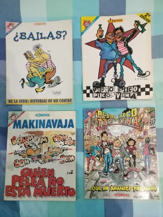 Lote de 4 revistas de pendones del humor el jueves