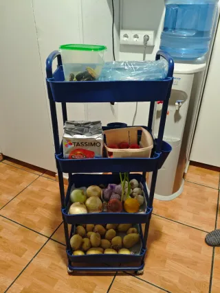 Carrito Organizador Cocina Azul