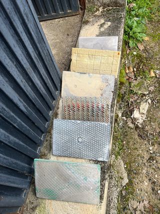 Lote de 6 espátulas de albañil