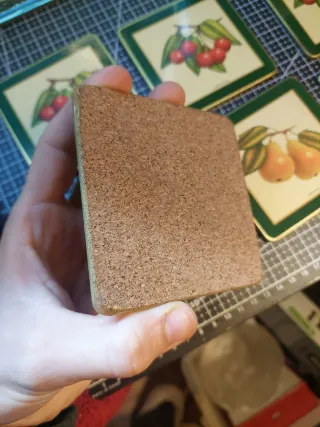 6 Pousa Copos Vintage Frutas Cerejas Peras