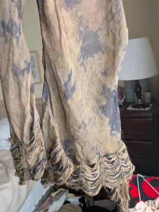 Blusa Zara vaporosa Marrón y Negra