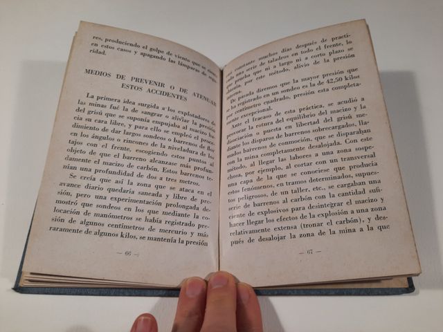 El alumbrado en las minas y El Grisú en las minas