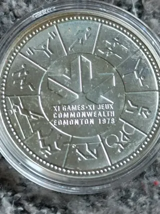 Moneda Plata Juegos Commonwealth 1978