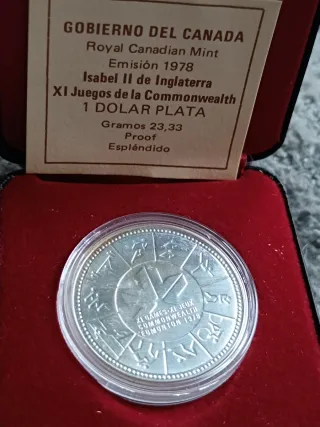 Moneda Plata Juegos Commonwealth 1978