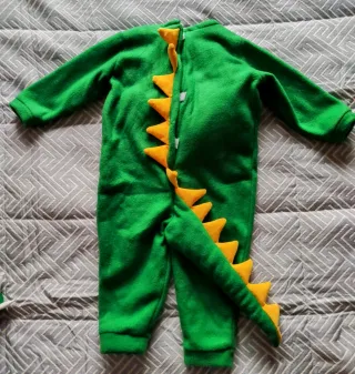 Disfraz Dinosaurio Bebé Verde y Amarillo,