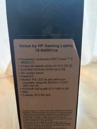 Portátil HP Victus Negro