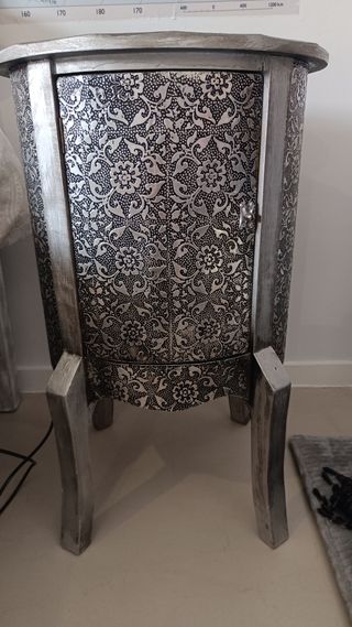 Conjunto tocador+mesita de noche+espejo