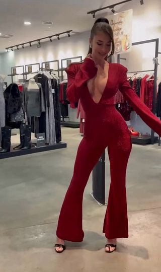 Mono Rojo Zoeshop Espalda Abierta