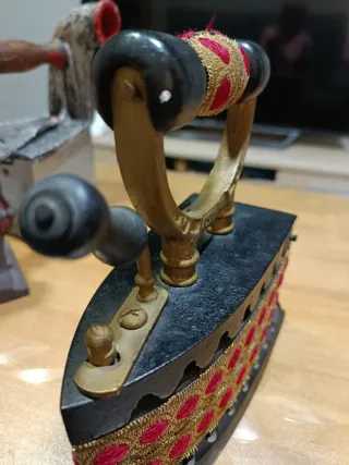 Planchas de hierro antigua decorativa 16X18X10