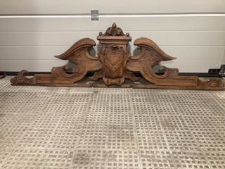 Talla madera frontón antiguo 174x54 cm