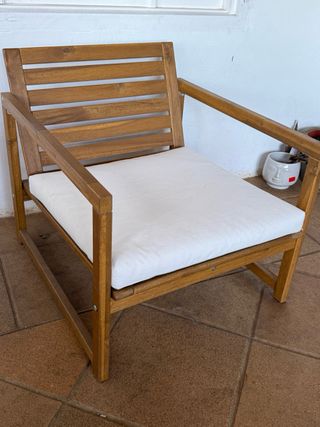 Sillón de exterior NÄMMARÖ + cojines