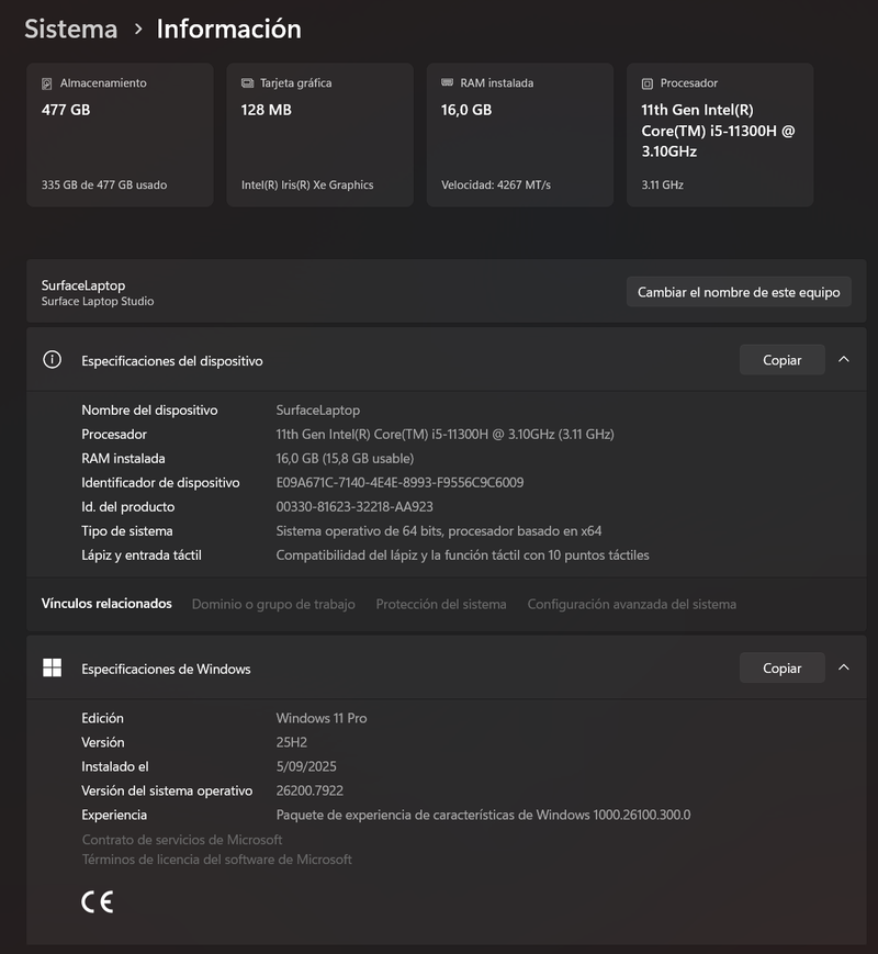 Surface Laptop Studio i5 / 16GB / 512GB / Garantia afbeelding 9