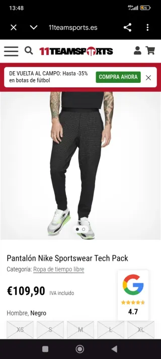 Pantalón Nike Tech Sportswear Negro/Verde