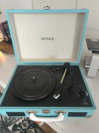 Tocadiscos Denver USB Azul