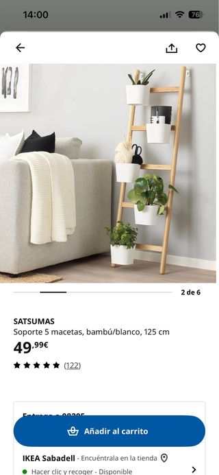 Mueble Escalera Ikea Satsumas Bambú