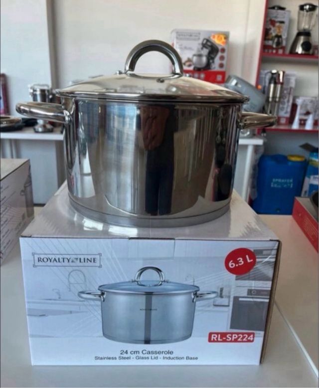 Set 3 Ollas Royalty Line Acero Inox 18,20,24cm