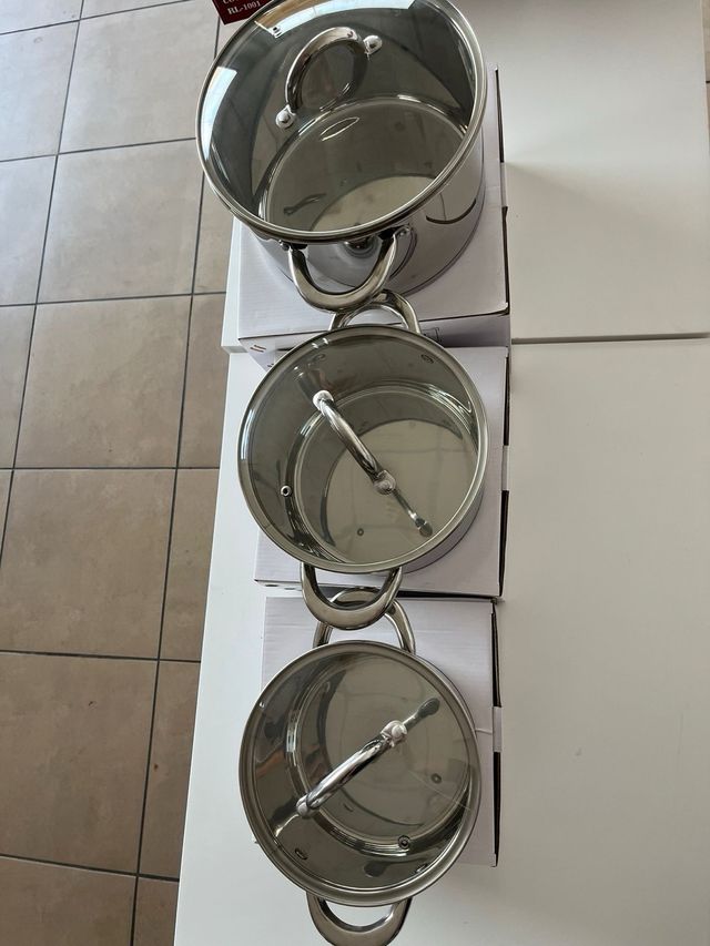 Set 3 Ollas Royalty Line Acero Inox 18,20,24cm