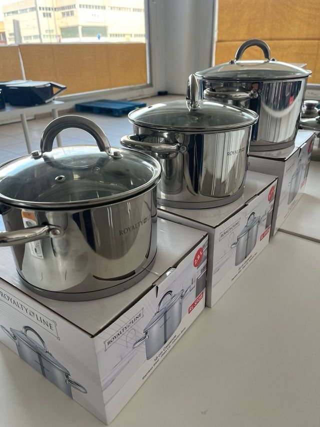 Set 3 Ollas Royalty Line Acero Inox 18,20,24cm