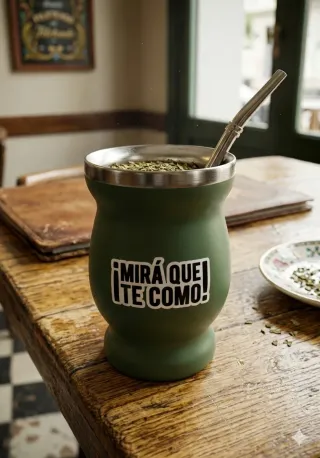 Mate de acero inoxidable doble capa