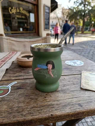 Mate de acero inoxidable doble capa