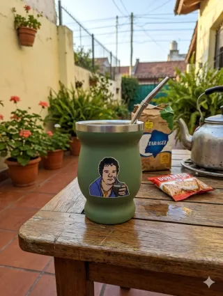 Mate de acero inoxidable doble capa