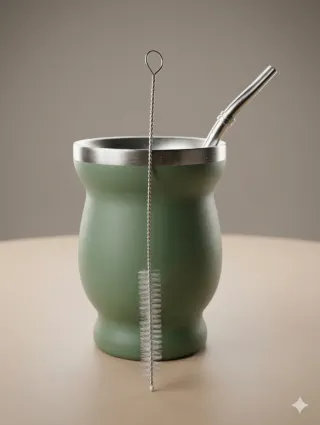 Mate de acero inoxidable doble capa